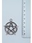 Pentagram Yıldızı Gümüş Kaplama Örme Zincir Kolye 3