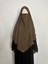 Sufle Hazır Esarp,arkası Iki Kat, Medine Ipegi ( Hac ve Umre Için Uygundur ) Khimar Hijap Kahve 5