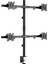 STD5704B Basic 17"-32" Vesa Yükseklik/genişlik Ayarlı Kablo Yönetimli Dörtlü Monitör Tutucu 1