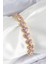Pirinç Zirkon Taşlı Pembe Kalp Baget Model Gold Renk Vıp Seri Kadın Bileklik - TJ-BB7502 1