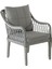 Kaş 3+1+1+Masa Rattan Bahçe Balkon Mobilyası,RATTAN GRİ / KUMAŞ GRİ 3