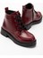 02-2001 Bordo Kırışık Rugan Bağcıklı Fermuarlı Günlük Kadın Bot 5
