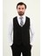 Düz Slim Fit Klasik Cep Detaylı Erkek Yelek 1