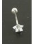 Yıldız Zirkon Taşlı Çelik Piercing 1 Adet 1