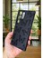 Galaxy S24 Ultra Uyumlu-Si̇yah Kelebek Desenli̇ Silikon Darbe Emici Klasik Korumalı Rubber Kılıf 3