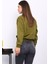 Yağ Yeşili Bisiklet Yaka Üç İplik Sweat 4