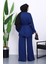 Lacivert Pelerin Detaylı Tunik Pantolonlu Takım 4