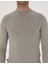 Erkek Açık Gri Melanj Slim Fit Çeyrek Yaka Basic Triko Kazak 50314188-VR091 6