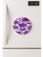 Desenli Temalı Yuvarlak Buzdolabı Magnet – 10X10 cm Mor Çiçekler 1