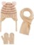 2515001 Kız Bebek 0-18 Ay Atkı-Bere-Eldiven 3'lü Set 1