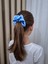 Çocuk Saten Toka - Mavi Inci – Tekli Lüks Lastik Model Scrunchie 2