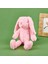 Soft Uyuyan Tavşan Figürlü Yastık - Pembe - 20X35 cm 1