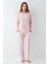 Kadın Giyim Düğme Detaylı Modal & Pamuk Uzun Kol 2'li Pijama Takımı L1.PC.9086.001 2