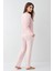 Kadın Giyim Düğme Detaylı Modal & Pamuk Uzun Kol 2'li Pijama Takımı L1.PC.9086.001 4