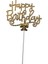 Gold Happy Birthday Lüx Taşlı Pasta Süsü 2
