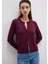 Yün Karışımlı Düğmeli Bordo Hırka 1710713-87830 1