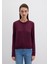 Yün Karışımlı Düğmeli Bordo Hırka 1710713-87830 3