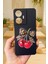Realme C55 Uyumlu Kiraz Leopar Fiyonk Desenli Silikon Darbe Emici Klasik Korumalı Rubber Kılıf 2