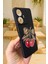 Realme C55 Uyumlu Kiraz Leopar Fiyonk Desenli Silikon Darbe Emici Klasik Korumalı Rubber Kılıf 4