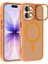 Apple iPhone 17 Lens Hediyeli Kapak Kamera Korumalı Wireless Şarj Özellikli Standlı Premium Kılıf - Turuncu 2