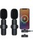 K9 Type-C Uyumlu-Gürültü Engelleme ve 20 Metre Menzilli 2 Adet Kablosuz Dijital Yaka Mikrofonu 1
