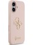 iPhone 17 Uyumlu Kılıf Guess Orjinal Lisanslı Grained Yazı Logolu Kapak Pembe 4