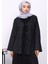 Siyah Ön Bağlamalı Yumoş Kimono 1