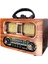 Büyük Boy Retro, Nostaljik, Ahşap Tasarım Bluetooth Hoparlörlü, Şarjlı, Taşınabilir Fm/am Destekli Radyo NS-6635 (5324) 1