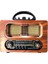 Büyük Boy Retro, Nostaljik, Ahşap Tasarım Bluetooth Hoparlörlü, Şarjlı, Taşınabilir Fm/am Destekli Radyo NS-6635 (5324) 3