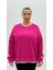 Büyük Beden Pamuklu Uzun Kollu Oversize Kadın Sweat 1
