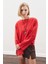 Kayık Yaka Uzun Kol Tshırt Kırmızı 1