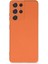 Samsung Galaxy S21 Ultra Kılıf Nano Içi Kadife Silikon - Turuncu (K95) 1