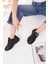 Yexo Premium Süper Ortopedik Bağcıklı Siyah Kadın Sneaker 3