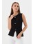 Tasarım Düğmeli Bluz Sıyah 2