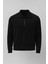Eric Relax Fit Yarım Fermuarlı Polo Yaka Selanik Kumaş Erkek Sweatshirt - Siyah 6