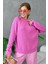 Kadın Kazak Bisiklet Yaka Kazak Pembe - 7559 3
