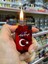 Çift Sistem Metal Jet Çakmak Türk Bayraklı Kırmızı 1