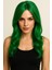 Doğal Yoğunlukta Yeşil Cadı Peruğu Sentetik Fiber Parti Kostüm Saçı Peruk 1