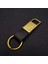 Metal Deri Anahtarlık Siyah Gold 1