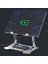 Alüminyum Katlanabilir Laptop Soğutucu Stand 4 Fanlı LED Işıklı Ergonomik Tasarım 2