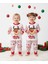 Enjoying Yazılı Yılbaşı Noel Desenli Unisex Pijama Takımı 9-24 Ay 2