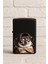 Uv Baskılı Desenli Metal Benzinli Siyah Çakmak Cep Çakmağı - Çirkin Pug 1