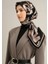 Armine Ipek Eşarp 2025 Yaz - 9312-07 Siyah Krem Sura 2