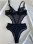 Beyaz Gelincik Underwear Kadın Siyah Dantelli Transparan Body Bodysuit Fantezi Iç Çamaşır 4