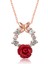 925 Ayar ​​gümüş Rose Kırmızı Gül Kolye T5205 (800800) 1