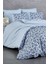 Çift Kişilik Nevresim Takımı Pamuklu Mavi Düş Çiçekleri 1