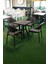 Bambu Balkon Bahçe Masa Takımı 4 Kişilik 70X70 Masa 4 Adet Bambu Koltuk Beyaz 2