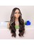 Kumral Balköpüğü Işıltılı Dalgalı Uzun Tül Peruk 2