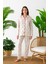 Uzun Kol Gömlek Yaka Kadın Pinterest Pijama Takımı - Kadın Pijama- Geniş Beden Aralığı 1