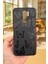 Xiaomi Redmi 9 Uyumlu Siyah Kelebek Desenli Silikon Darbe Emici Klasik Korumalı Rubber Kılıf 2
